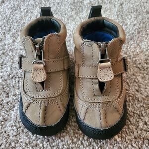 Polo by Ralph Lauren Tan and Black Baby Walker Shoes Velcro